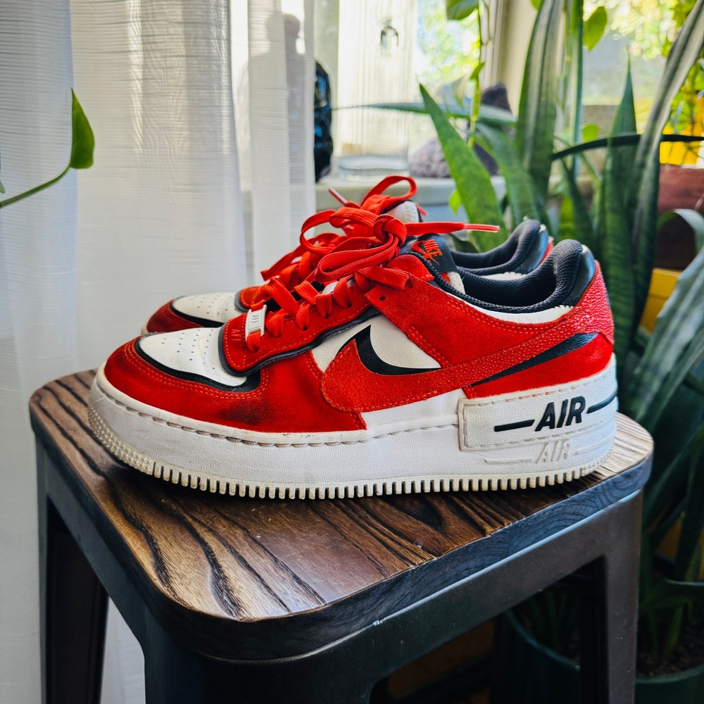 Nike‎ Air Force 1 Shadow Rush Orange Sneakers Men US 9.5
